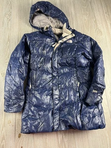 Abrigo con Capucha NORTH FACE Niñas Talla Grande 14/16 Azul Marino Puffer Cremallera Abajo Aislado - Imagen 1 de 12