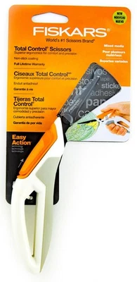 Fiskars Total Control Ergonomic Scissors Non-Stick Blades Easy Action Handles - Image 1 of 3