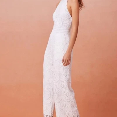 Mono de encaje halter blanco Keepsake talla M Foto 1 de 4