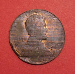 196X Lincoln Memorial Cent Mint Error - Split Before Strike - 1.02g - Picture 1 of 2