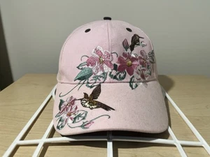 Gráficos Polares EE. UU. Colibrí Flores Bordado Rosa Correa Gorra Sombrero País - Imagen 1 de 9