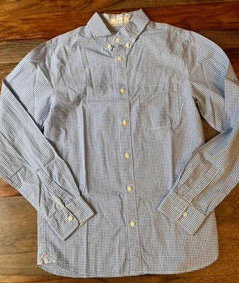 Camisa de vestir informal a cuadros azul/blanco H&M para niños talla 13-14 años Foto 1 de 4