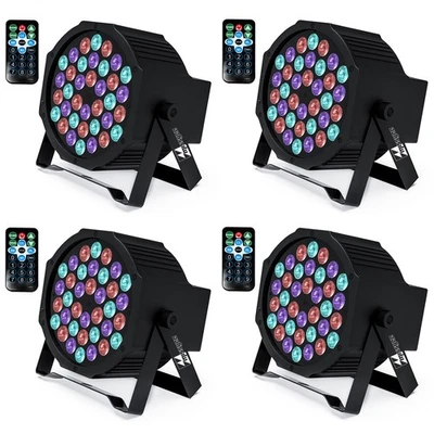 36 LED RGB Stage Lighting PAR Light DMX Beam Party DJ Disco KTV Light Remote - Image 1 of 4