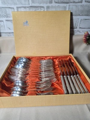 Vintage 50's 60's Averhahn 90 Silver Plated Flatware 4 Pc Service for 6 - Image 1 of 4