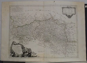 SOUTHERN POLAND 1776 HOMANN HEIRS & SANTINI ANTIQUE ORIGINAL COPPER ENGRAVED MAP - Picture 1 of 1