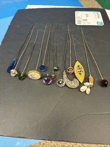 Colección de prendedores de sombrero antiguos y vintage - Imagen 1 de 8