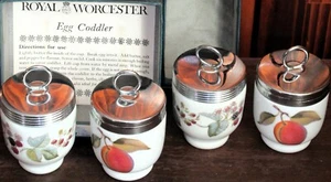 Lot 4 Vtg. Royal Worcester Evesham & Lavinia "EGG CODDLER" Heating Baby Foods - Picture 1 of 8