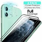 For iPhone 11 Pro Max Full Cover Glass Screen Protector+Camera Lens Protector