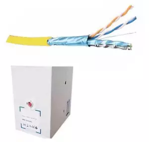 CAVO PATCH INCAGLIATO CAT 6a S-FTP LSZH (SCATOLA 305M) - GIALLO - Foto 1 di 1