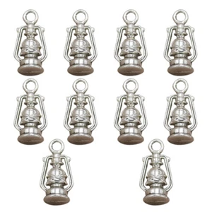 10 PCS Kerosene Lantern Pendant DIY Jewelry Making Accessory - Picture 1 of 11