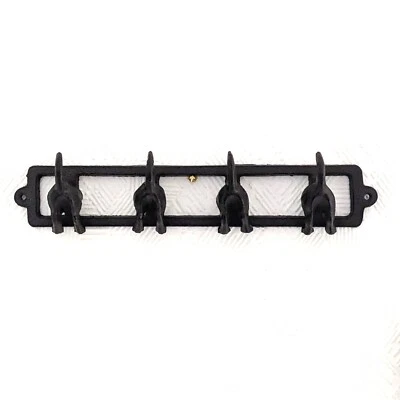 Metal Vintage Cola de Perro 4 Ganchos Perro Plomos Abrigo Llaves Colgador de Pared Colgador de Hierro Fundido - Imagen 1 de 4