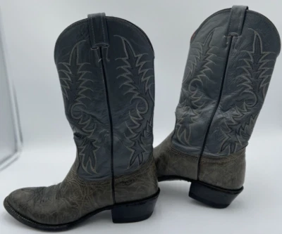 Botas De Colección Nocona Unisex 9D Gris Cuero Western Botas de Vaquero Hechas en EE. UU. Foto 1 de 4