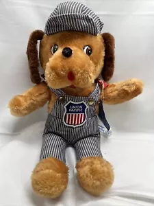 Vintage Union Pacific RR Plush Stuffed Animal Dog, Knickerbocker 15” W/ Tag - Picture 1 of 12