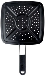 Heat Diffuser Toaster Square Simmer Plate Stove Flame Guard Black 195x195m+Handl - Picture 1 of 22