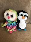 TY Beanie Boo?s Owen Owl And Waddles Penguin NWT