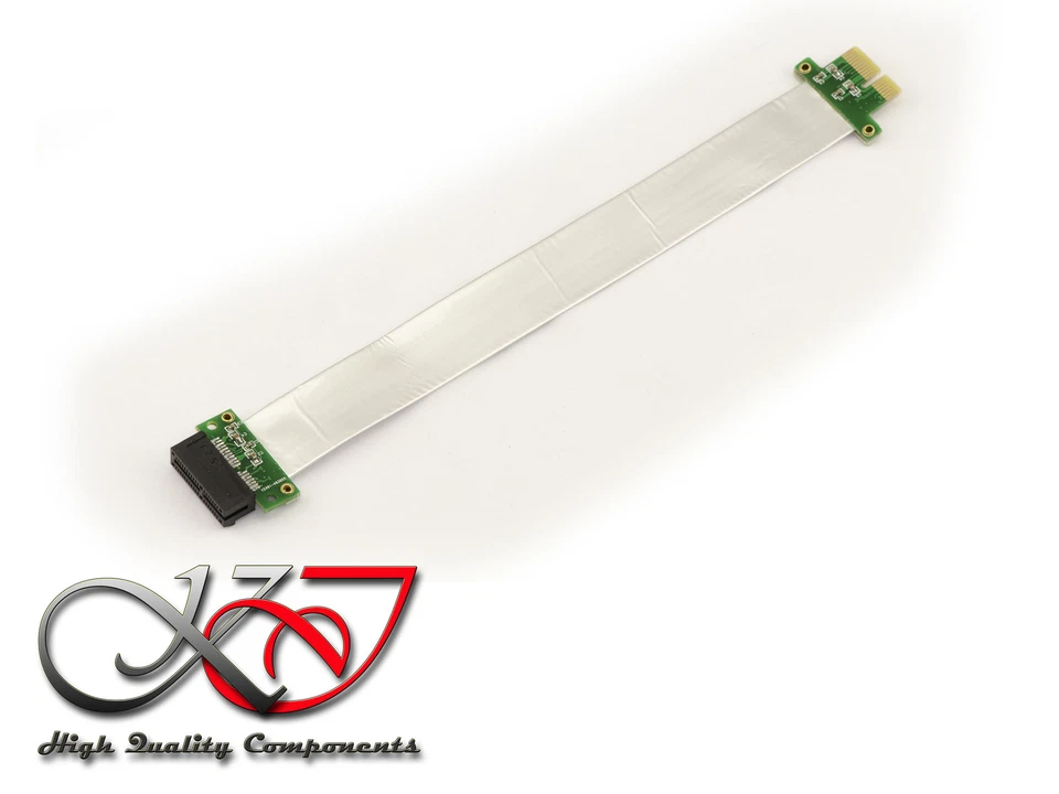 Riser PCI Express 1 Port PCI-E 1x - flexibel - Ladebuchse gepanzert - 235mm - Bild 1 von 1