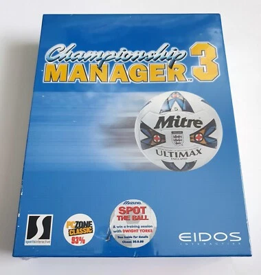 Championship Manager 3 - PC CD - Sealed English Big Box - 1999 - Eidos - Image 1 of 4