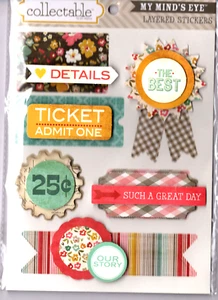 mme UNFORGETABLE "STORY" MULTI-LAYERED STICKERS scrapbooking CRAFTS - Picture 1 of 1