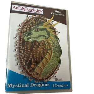 Anita Goodesign Maschinenstickerei CD Mini Sammlung Mystical Dragons 6 Drachen - Bild 1 von 4