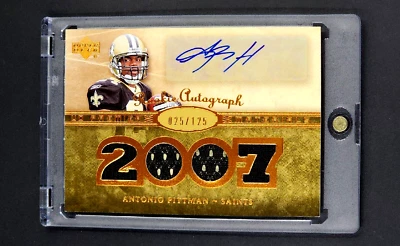 UD Premier #134 2007 Antonio Pittman RPA RC autógrafo automático novato parche cuádruple Foto 1 de 4