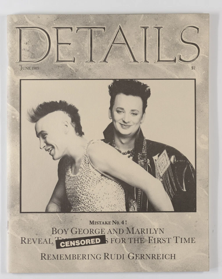 BOY GEORGE Jackie Curtis RUDI GERNREICH Christopher Lambert VTG Details magazine Foto 1 de 1