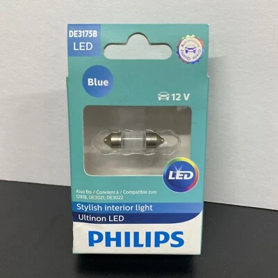 Philips Ultinon Luz LED DE3175 Azul 10000K Una Bombilla Interior Domo Repuesto Foto 1 de 2