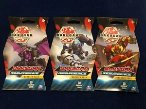 Lot Of 3 Bakugan Battle Planet Brawlers Resurgence Booster Packs 30 Cards Total - Picture 1 of 4