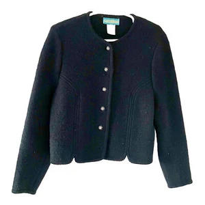 Wool Sweater Austria Jacket Cardigan CARROLL REED Tyrol Style CLASSIC - Picture 1 of 10