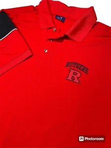 Rutgers Scarlet Knights Herren Golf Poloshirt Rot Schwarz Kurzarm Größe 2XL - Bild 1 von 15