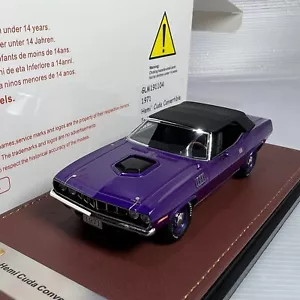 1/43 GLM Plymouth Hemi Cuda Convertible Closed Top True Violet 1971 GLM191104 - Picture 1 of 2