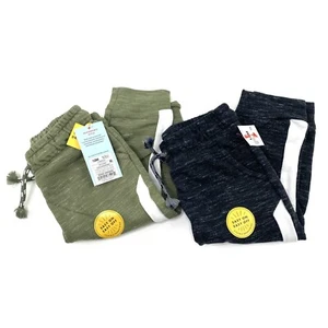 Cat & Jack Baby Boy Size 12M Jogger Pants Drawstring 2 PC Set Olive Green - Picture 1 of 8