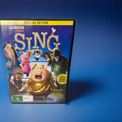 Sing (DVD, 2016) John C. Reilly Matthew McConaughey Reese Witherspoon Free Post - Image 1 of 4