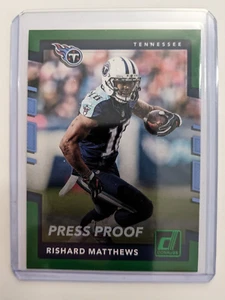 2017 Donruss Press Proof Green RISHARD MATTHEWS #165 TENNESSEE TITANS 🏈 - Bild 1 von 1