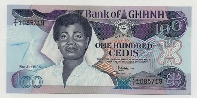 GHANA100 CEDIS 1986 PICK 26 UNC - Image 1 of 2