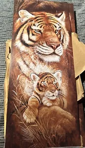 10 X Joblot TIGER & CUB Drawing/painting Print 20” X 8” CARD Picture/ Print - Picture 1 of 4