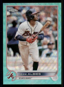 2022 Topps Chrome Aqua Lava Refractors #205 Ozzie Albies /199 - Picture 1 of 2