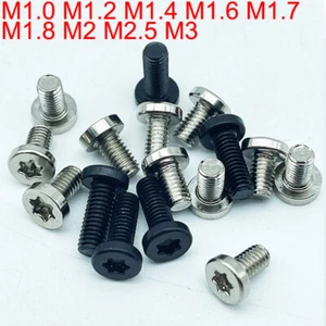 M1.0 M1.2 M1.4 M1.6 M1.7 M2 M2.5 M3 Torx cabeza delgada tornillo micro perno electrónico - Imagen 1 de 3