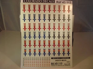 DECALS 1/43 HARNAIS DE SECURITE / SAFETY HARNESS  PART 2  - CARPENA  43113 UV - Bild 1 von 1