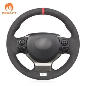 Cubierta de volante para Lexus IS 300h Alcantara envoltura cuero carbono gamuza A - Imagen 1 de 14