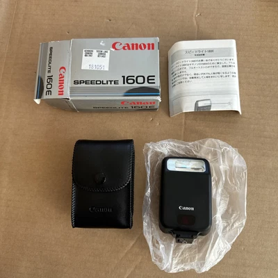 Canon 160E Speedlite Flash NEW OPEN BOX - Fits EOS/Rebels Camera w/Pouch Manual - Image 1 of 4