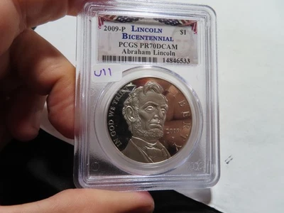U11 USA 2009-P Silver $1 Lincoln Bicentennial PCGS PROOF-70 DCAM - Image 1 of 2