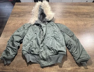 Vintage 60s USAF N-2B Flying Bomber Jacket Mens Medium US Military Conmar Coyote - Picture 1 of 9