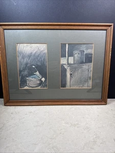 Vintage Andrew Wyeth 2 Drucke gerahmt The Pantry and Pieberries - Bild 1 von 7
