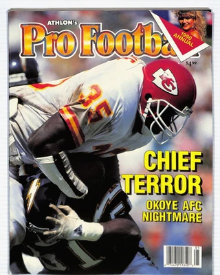 Athlon’s Pro Football 1990 Annual Magazine 🏈Okoye AFC Nightmare 🏈KC Chiefs - Image 1 of 3