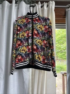 Denim + Flower | Ricky Singh Men’s Full Zip Floral Jacket Size Xl EUC colorful - Picture 1 of 8