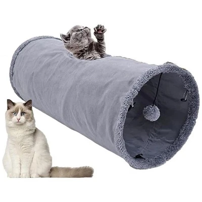 MARKENLOS Katzentunnel Spieltunnel Faltbar Rascheltunnel Katzenspielzeug für Katzen Hund