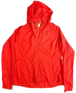 Lucy Tech Women’s Orange Hooded Lightweight Jacket M Nylon Windbreaker - Picture 1 of 8
