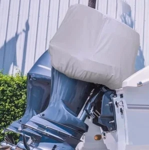 Heavy-Duty Outboard Motor Cover Waterproof Boat Engine Cover for 60-100HP Silver - Picture 1 of 7