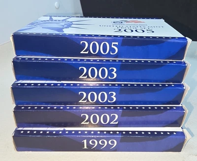United States Mint Mark S Uncirculated Coins Sets 1999 2003 2002 2005  COA Box - Image 1 of 4