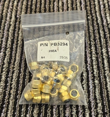 (QTY 25) PB3294: COMPRESSION NUT W FERRULE 1/4" - Image 1 of 4